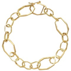 18 Karat Gold Handmade Link Bracelet