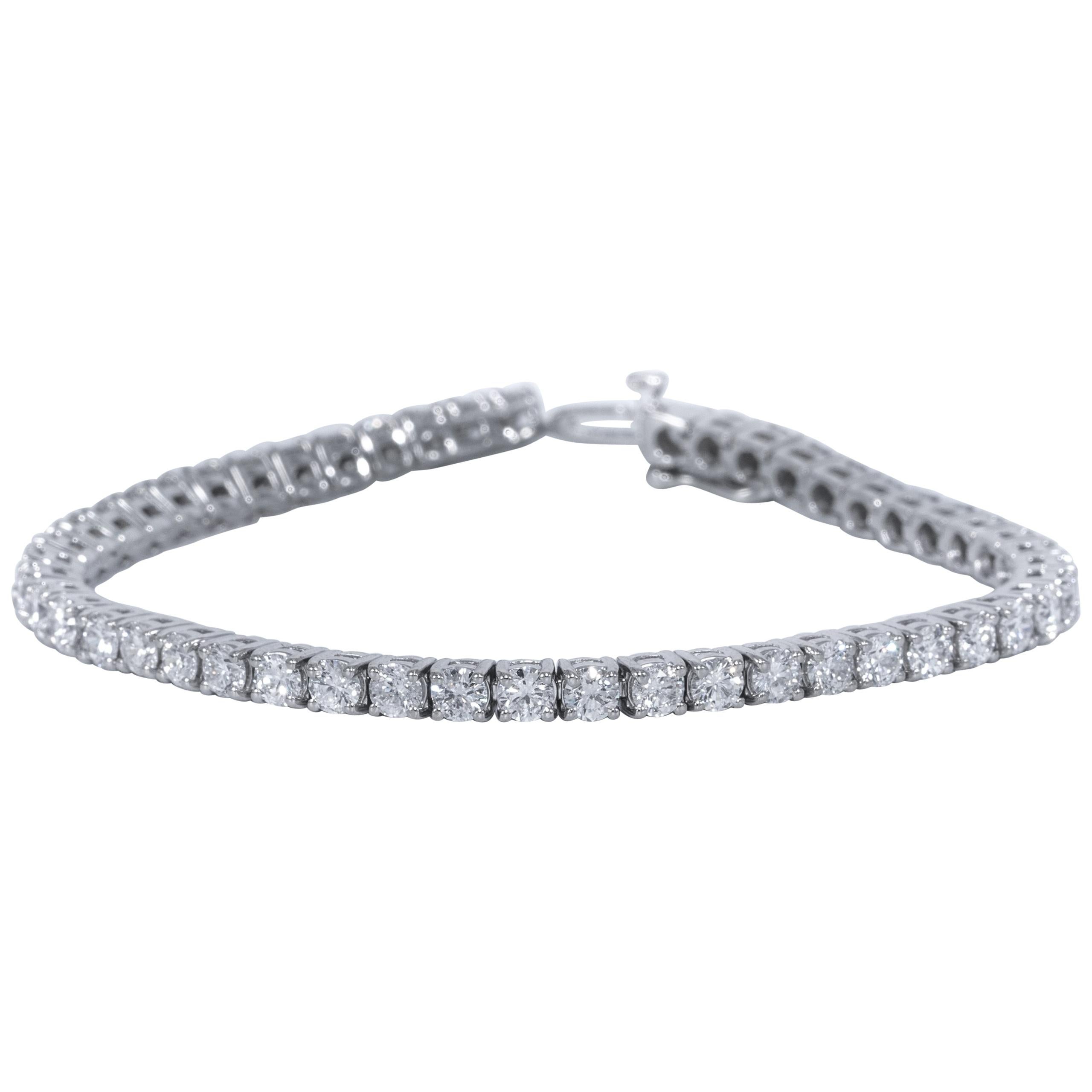 Diamond Line Tennis Bracelet, 6.33 Carat Total by The Diamond Oak