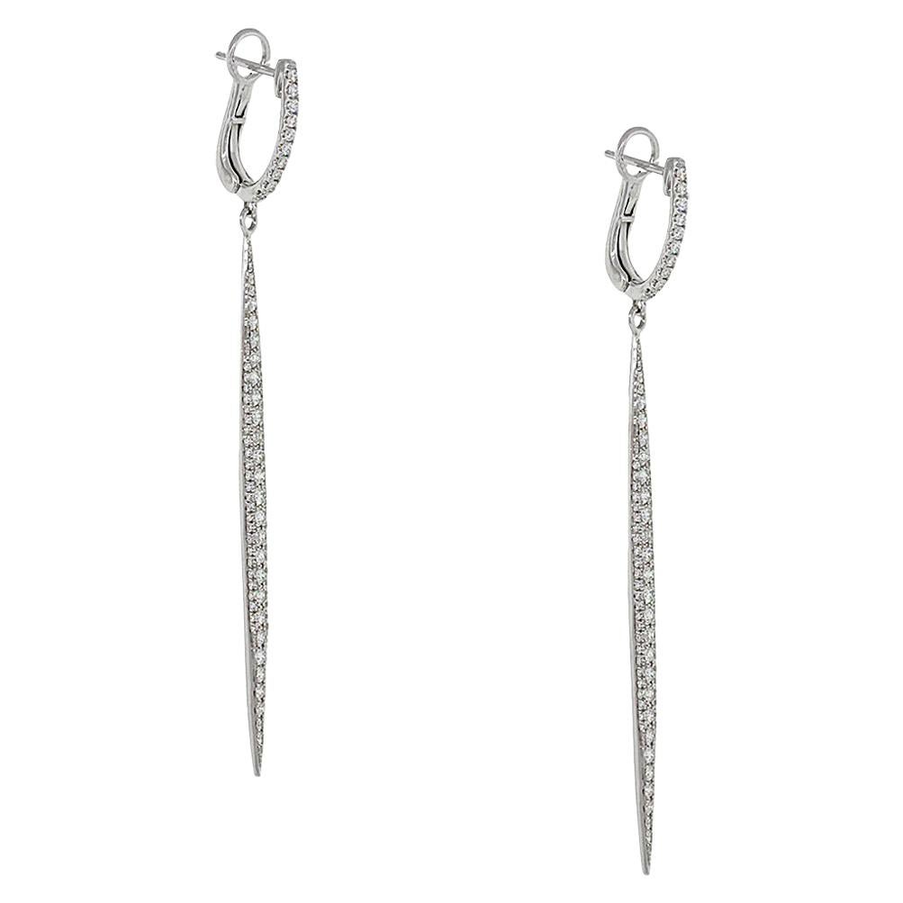 Vintage Diamond Dangle Earrings For Sale at 1stDibs