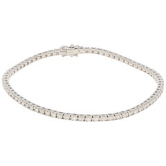 1 Carat Diamond Line Bracelet, White Gold
