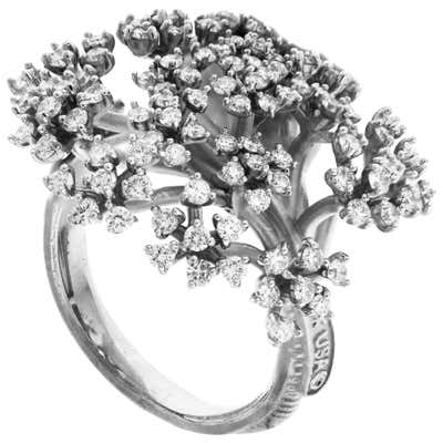 Hand Crafted Diamonds Gold Tree Branches of Diamonds Artisan Ring For ...