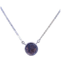 Antike römische Münze Silber Halskette