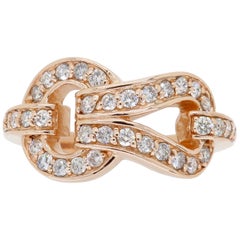 Rose Gold Buckle Style Diamond Ring