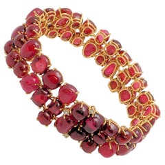 Handmade Red Spinel Bracelet