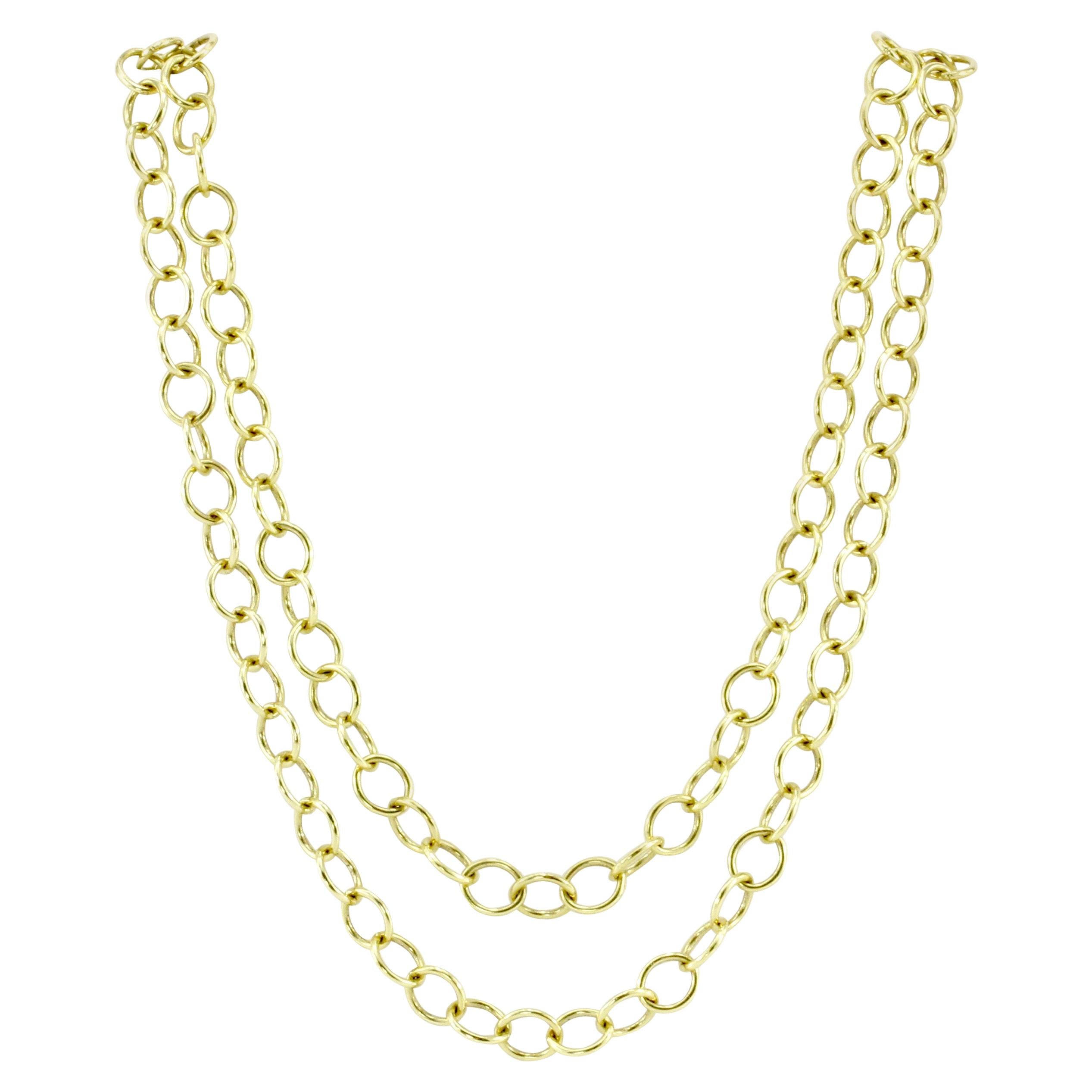 Temple St. Clair 18 Karat Yellow Gold Classic Round Chain with Tags