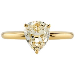 Vintage Pear Shape Engagement Ring