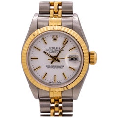 Lady Rolex Datejust Stainless Steel and 18 Karat Gold Ref 79173, circa 1998