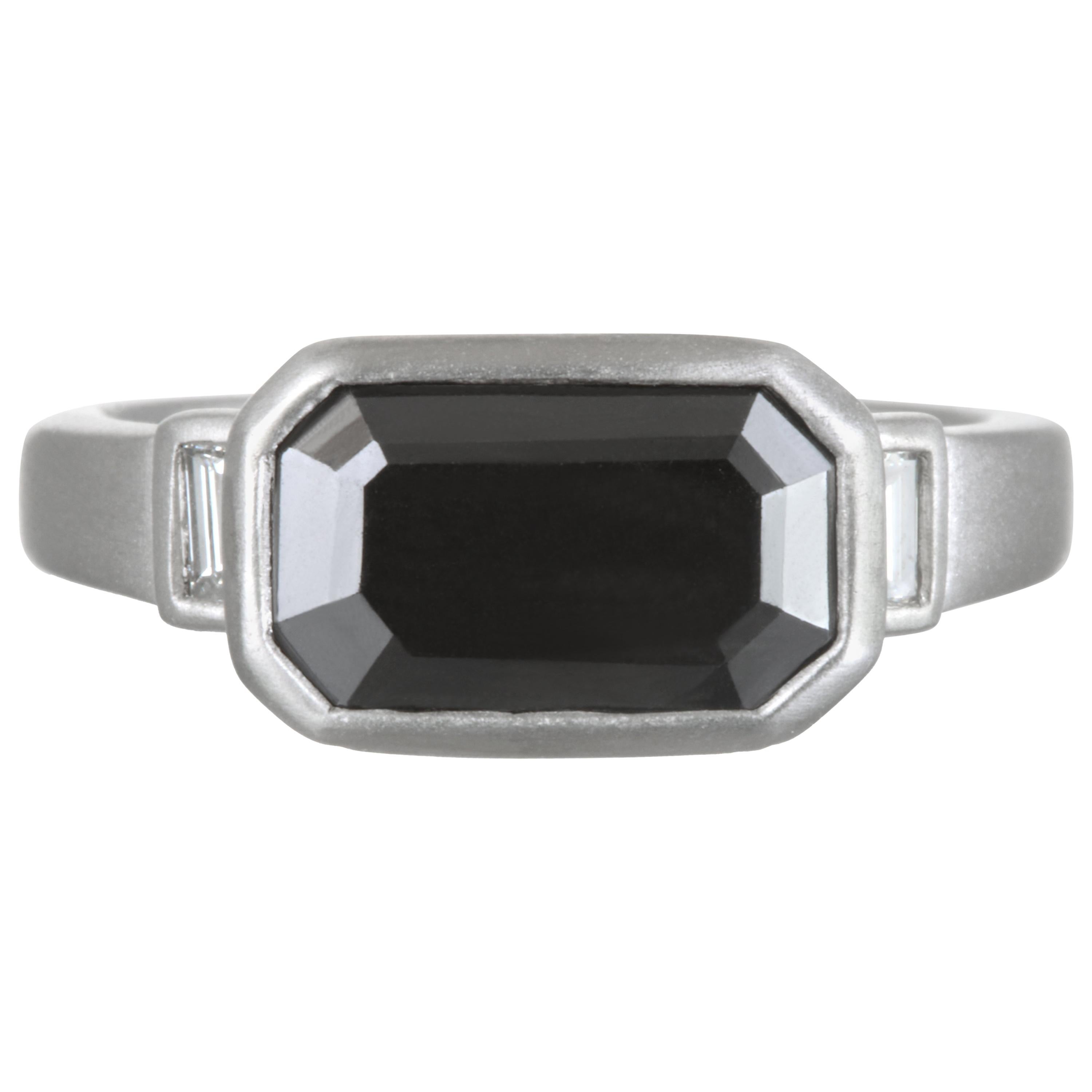 Faye Kim Platinum Bezel Set Diamond Ring