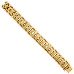 French 18 Karat Yellow Gold Link Bracelet French 18 Karat Yellow Gold Link Bracelet