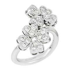 Picchiotti 18 Karat Twin Flower Diamond Ring