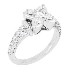 Picchiotti 18 Karat Four-Pointed Star Diamond Cluster Ring