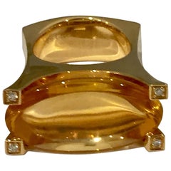 Van Cleef & Arpels Citrine and Diamond Cocktail Ring