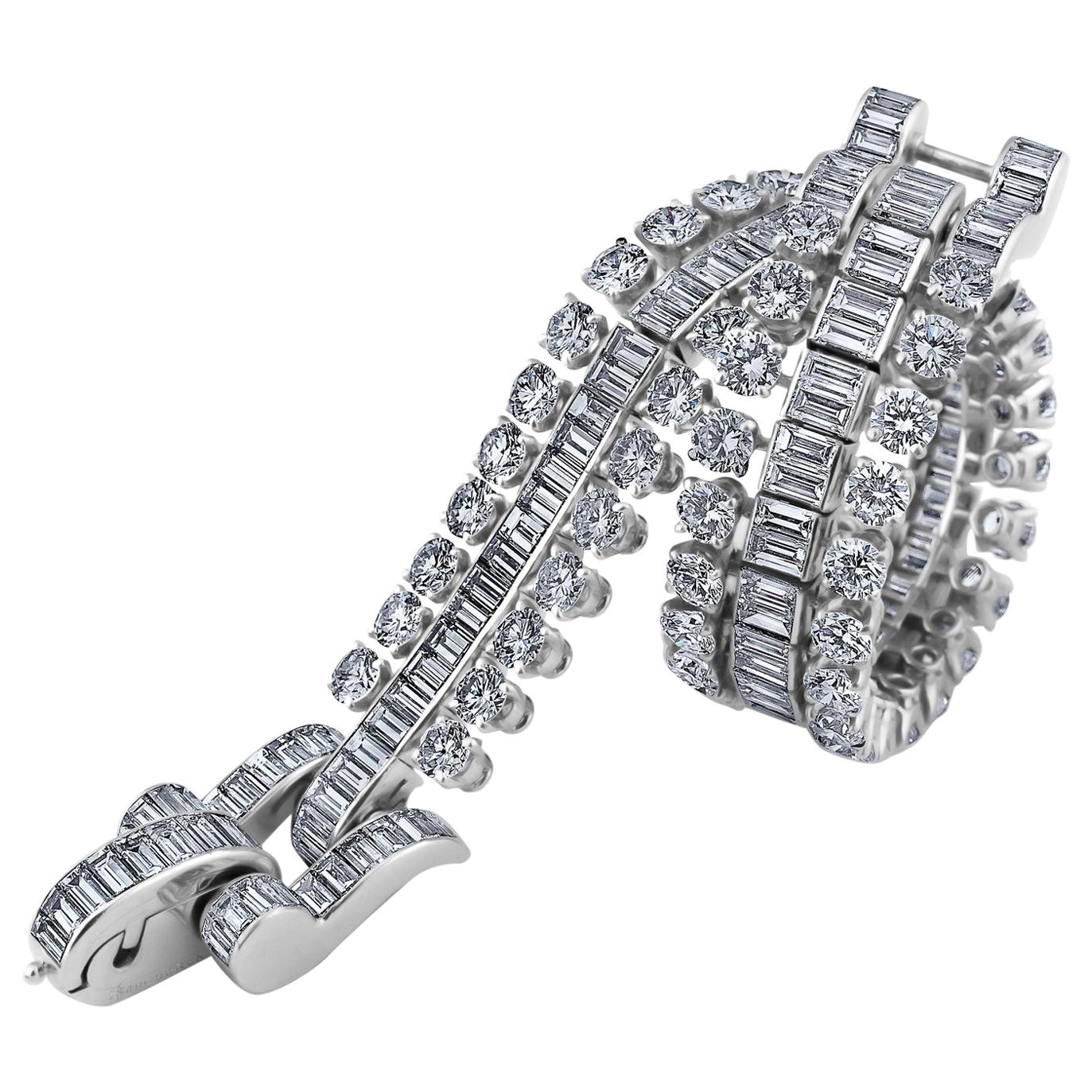 Boucheron Paris Midcentury Diamond Platinum Bracelet