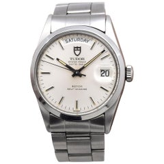 Vintage Tudor Date-Day Reference 94500 Stainless Steel Watch, 1983