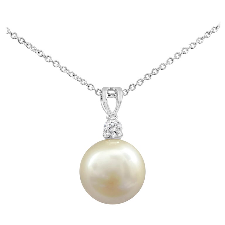 Roman Malakov, South Sea Pearl and Diamond Pendant Necklace For Sale at ...