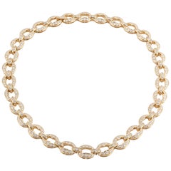 Retro Tiffany & Co. 18K Gold Diamond Link Necklace