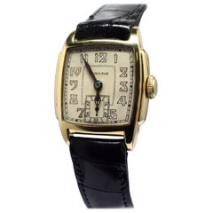 Art Deco 14 Karat Gold gefüllt Herrenuhr von Hamilton