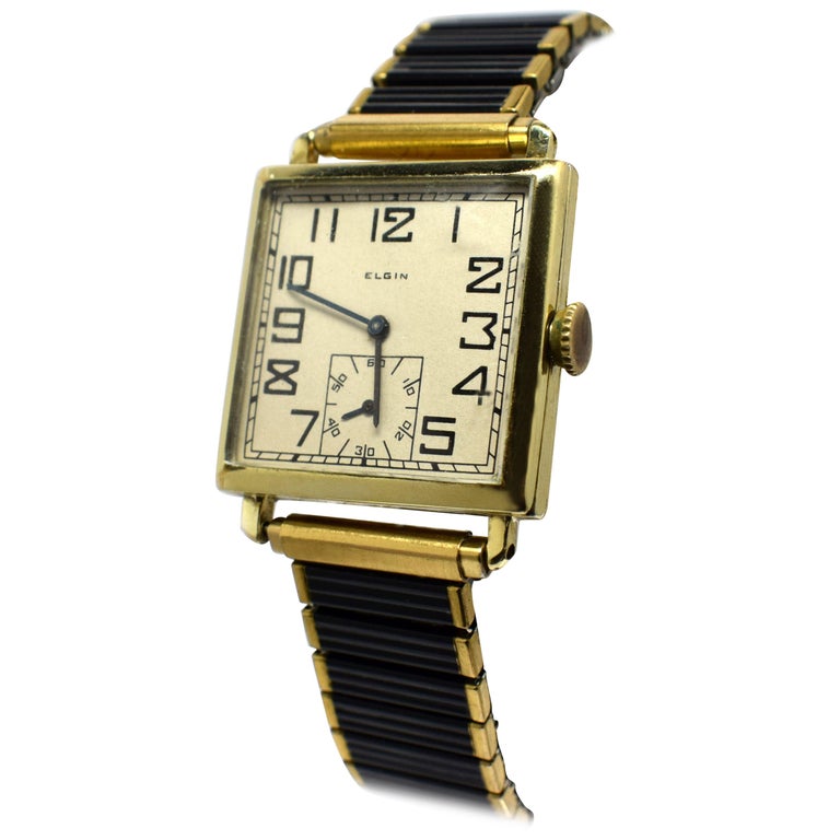 Superb Art Deco Gold Filled Gents Wristwatch by Elgin Dating to 1924 at ...