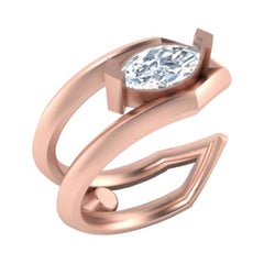 GCAL Certified 18 Karat Gold and 0.27 Carat Diamond Secret Whisper Ring, Alessa