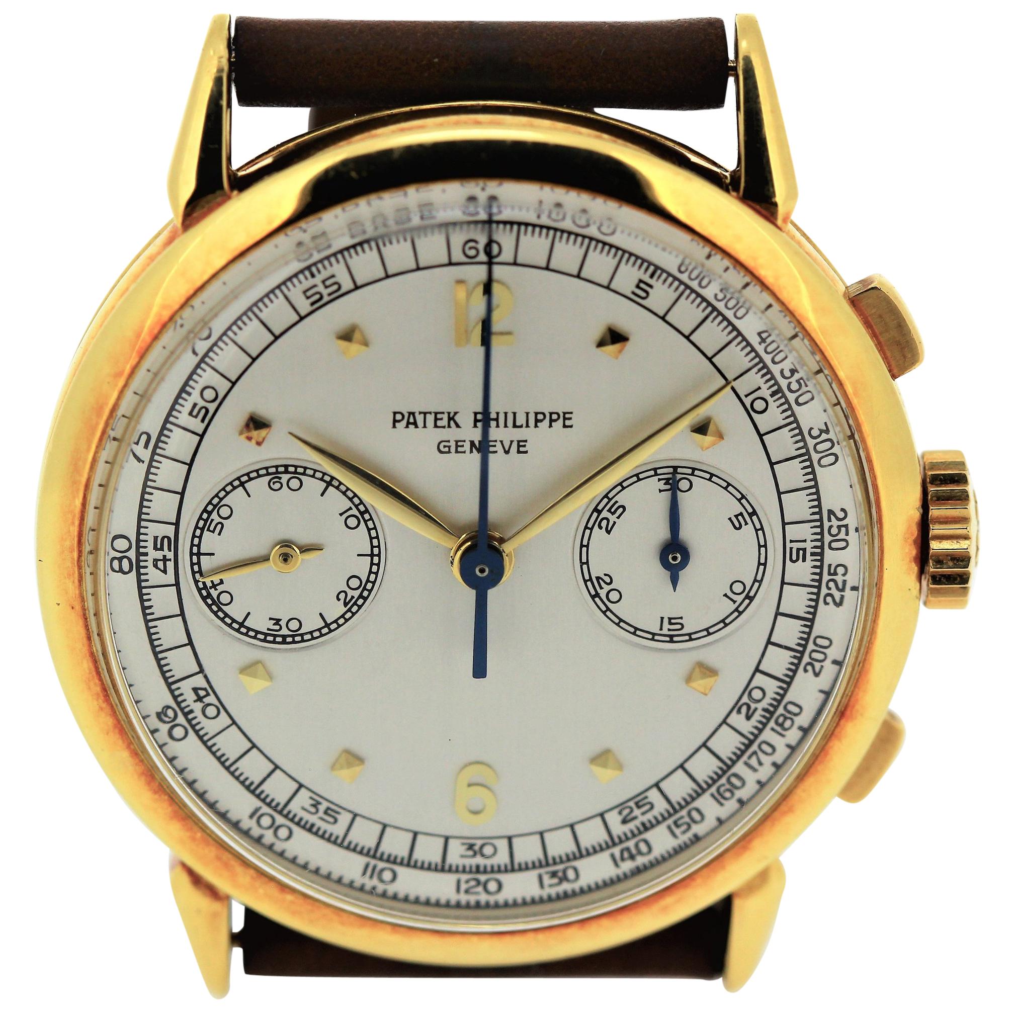 Patek Philippe 1579J Chronograph Watch, circa 1951 In Excellent Condition In Santa Monica, CA