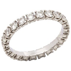 Cartier Platinum 1.55 Carat Full Round Cut Diamond Destinée Eternity Band Ring