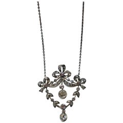 Jugendstil-Halskette, Brosche, Gold 585 Diamanten 3,0 Karat von Halder Vienna