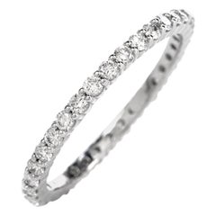 Modern Diamond Platinum Eternity Wedding Band Ring