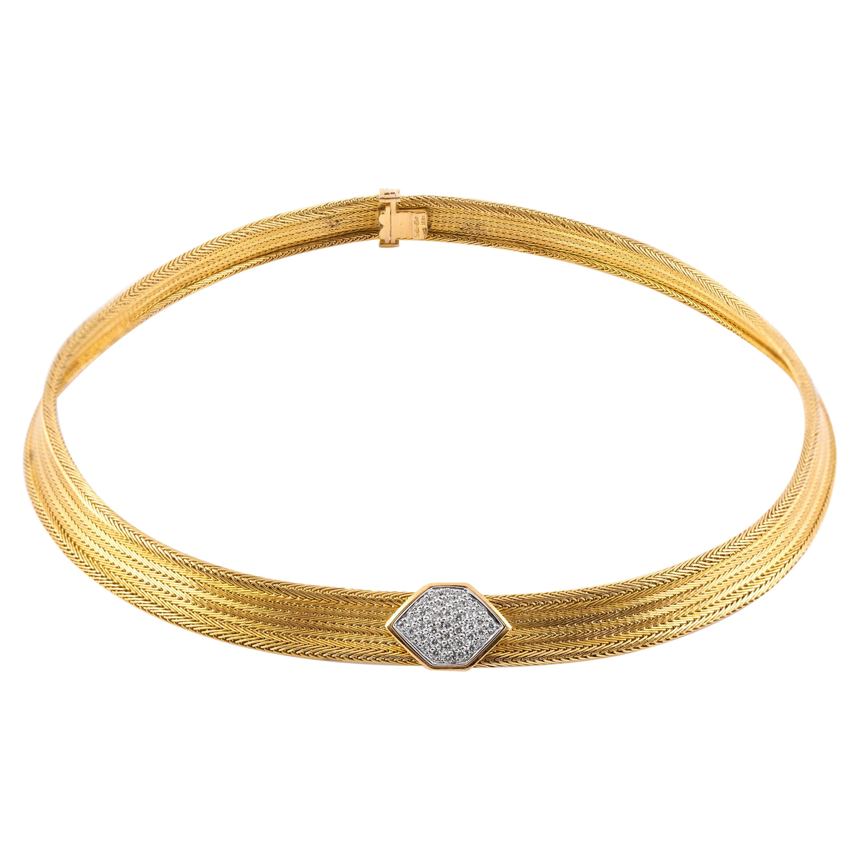 cartier gold choker necklace