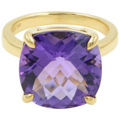 Tiffany & Co. Amethyst Ring 18 Karat Yellow Gold