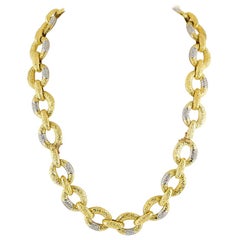 Diamond and Gold Link Necklace
