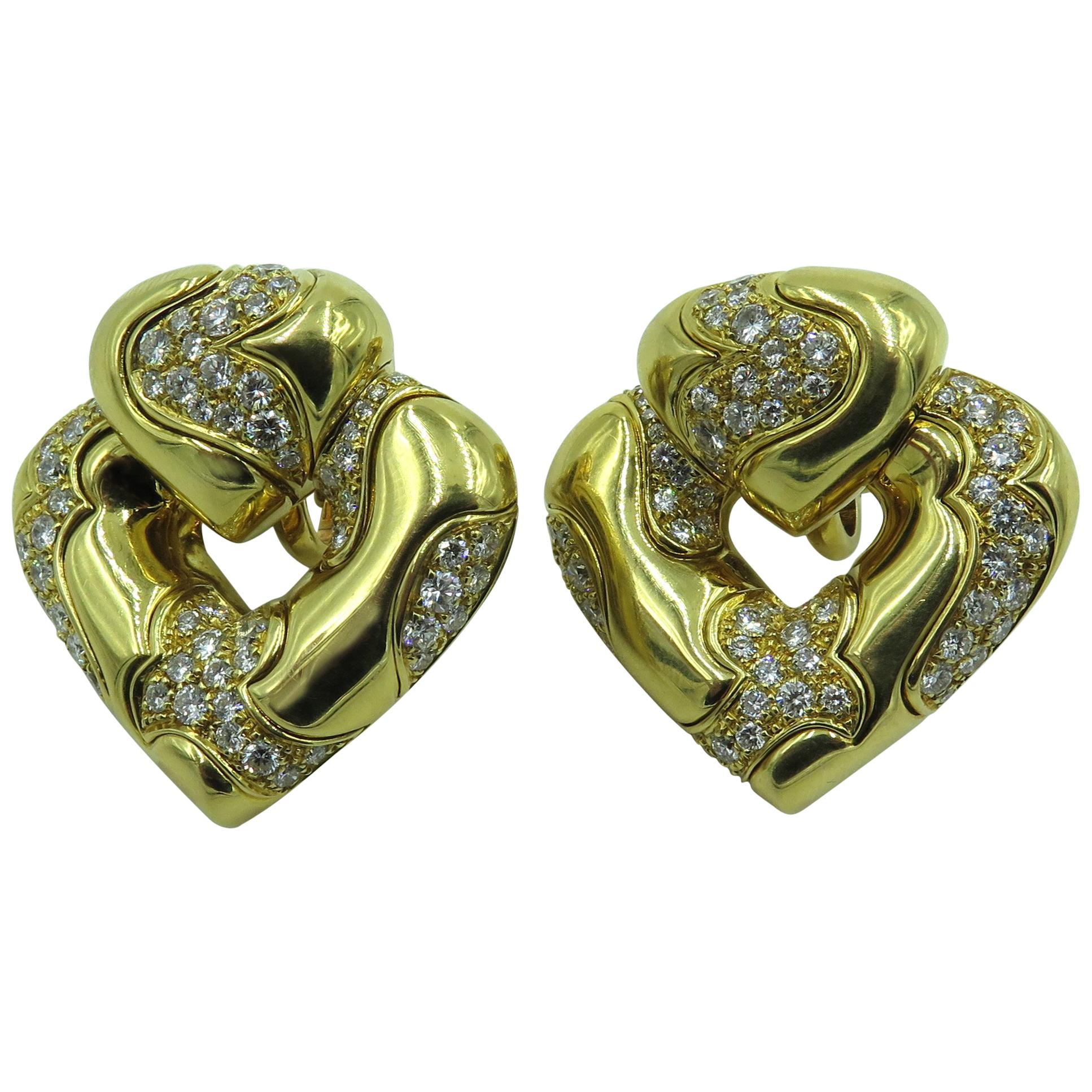 Marina B. Gold and Diamond Pardy Earrings