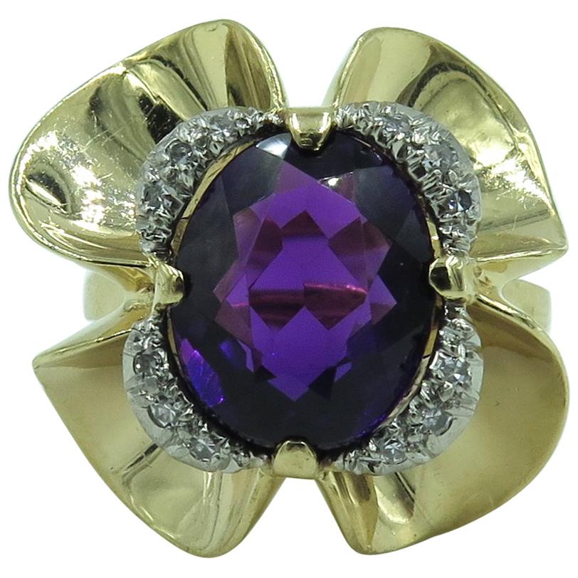 Tiffany & Co., Amethyst and Diamond Ring