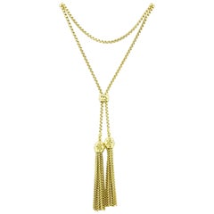 David Yurman Renaissance Tassel Necklace Yellow Gold Chain Necklace