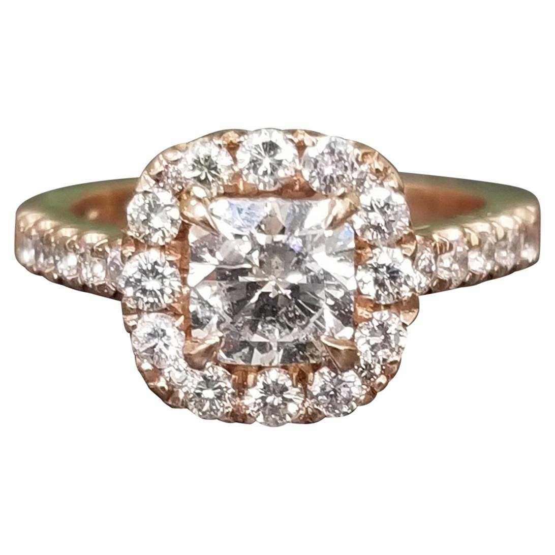 .97 Carat Radiant Diamond in Halo Ring