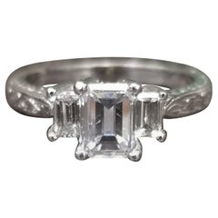 3-Stone Emerald Cut Ring 1.31 Carat TW