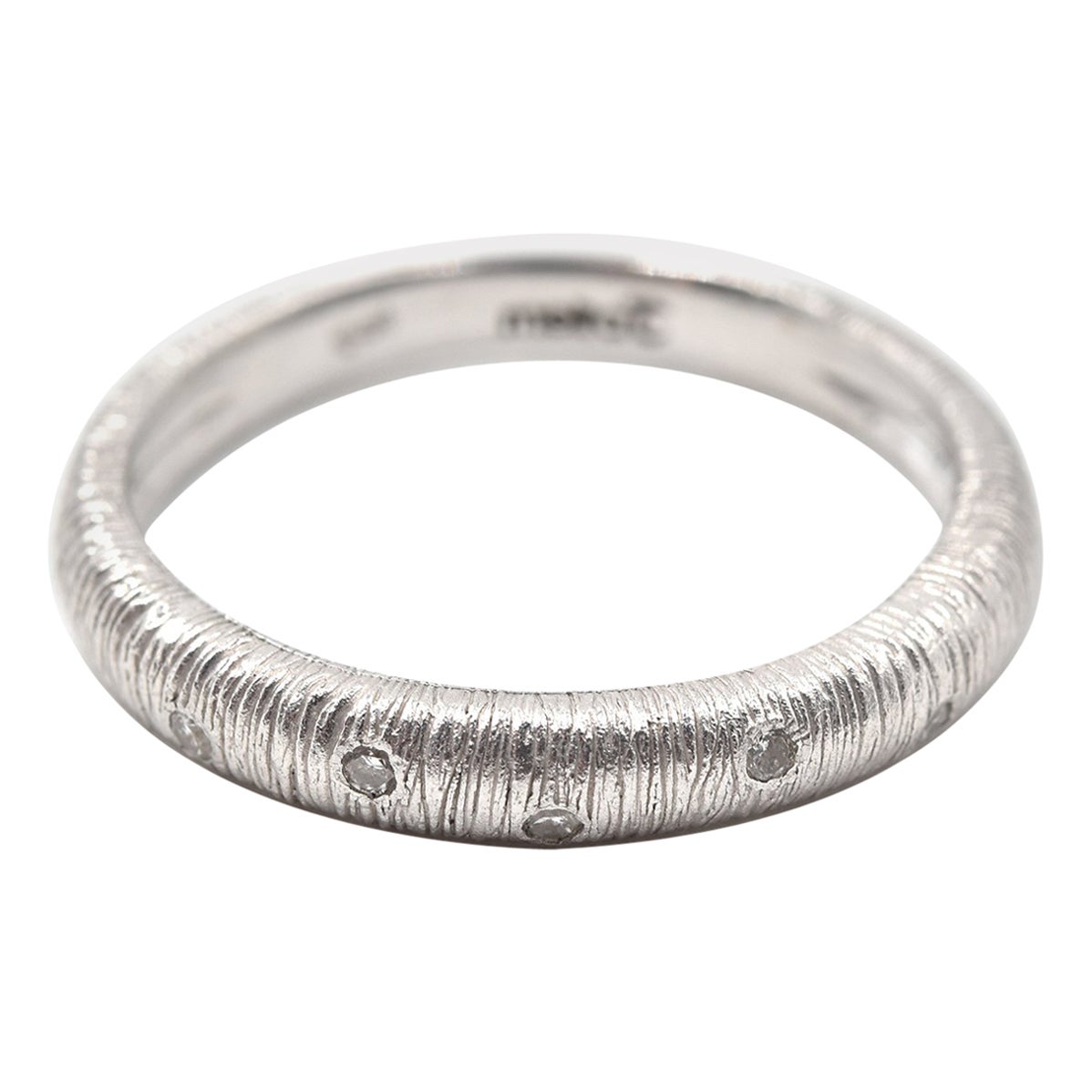 Raphael Leon 0.05 Carat Diamond 14 Karat Gold Band Ring For Sale at 1stDibs