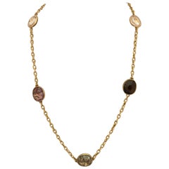 Pomellato Arabesque 18 Karat Rose Gold Multi-Stone Necklace