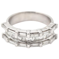 14 Karat White Gold Diamond Band