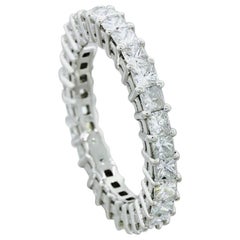 Princess 2.51 Carat VS Diamond Bridal Eternity Band Ring