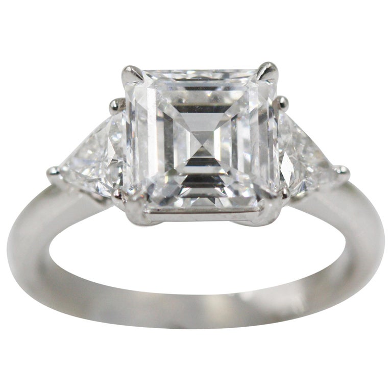 Emerald Cut D Color VVS1 Clarity GRA Certified Brilliant Cut