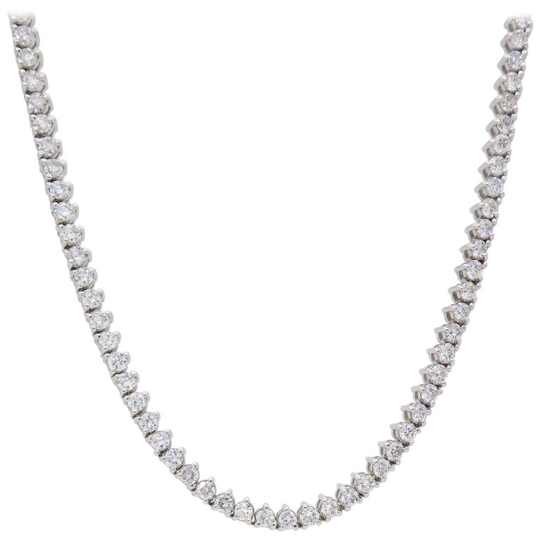 8.52 Carat Diamond Tennis Necklace at 1stDibs