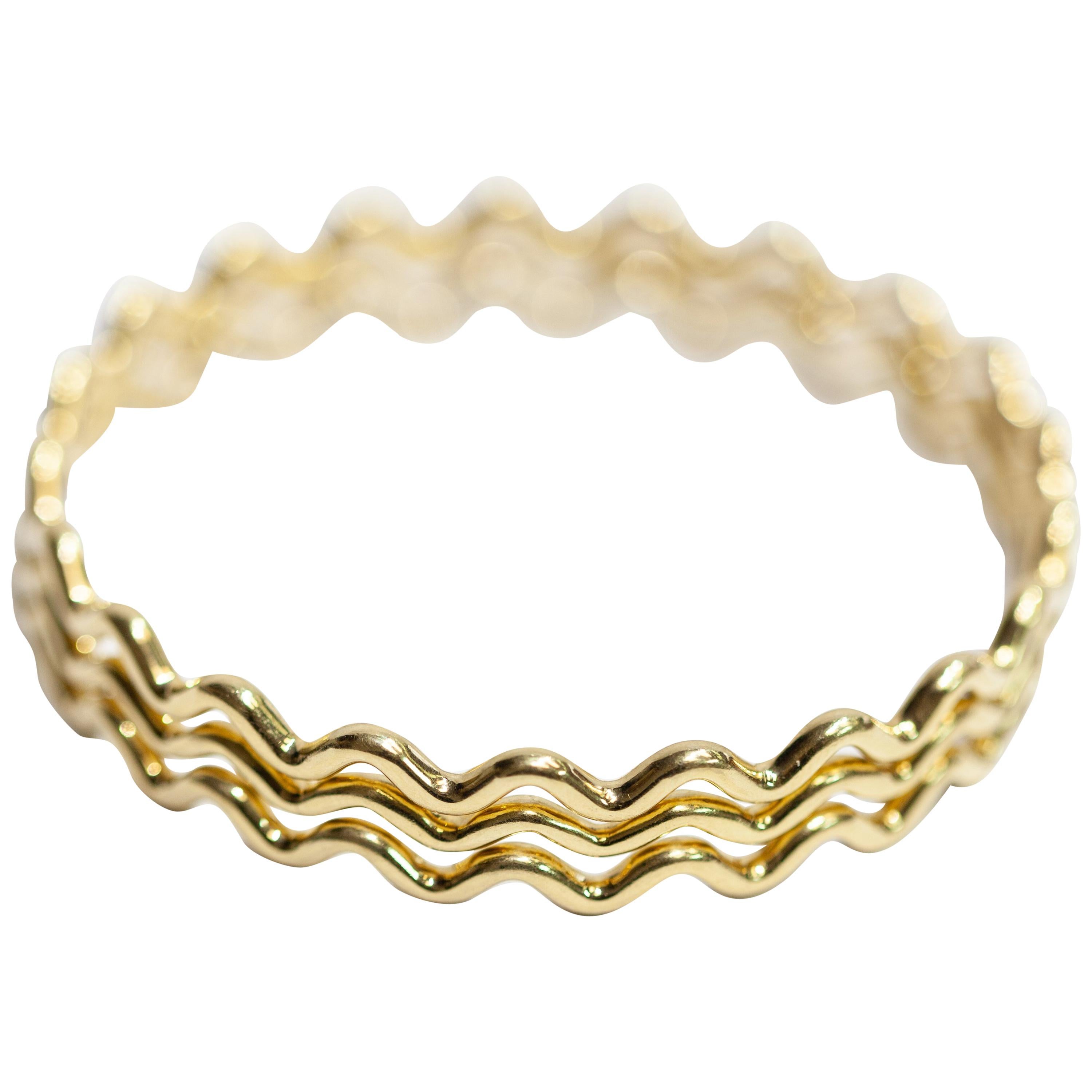 Tiffany 
Co. Paloma Picasso 18 Karat Yellow Gold 3-Bangle Set