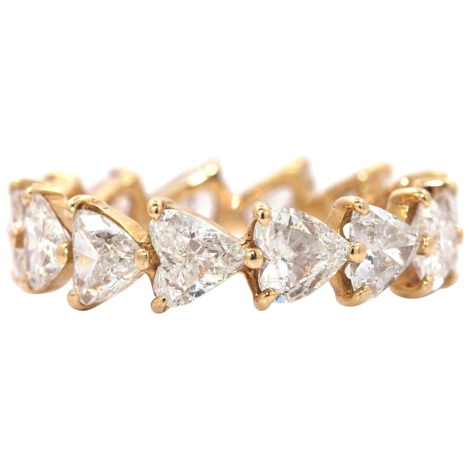 18 Karat Heart Shape Diamond Ring For Sale