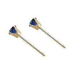 Tiny Blue Sapphire Studs ‘Pair’ by Allison Bryan