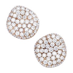 Diamond Rose Gold Stud Earrings