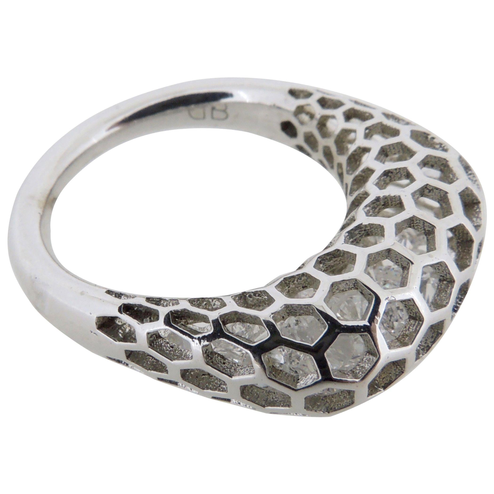 Islet-Ring mit quadratischem Platin von Doug Bucci, 2015 Damen im Angebot