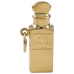 Vintage Gold Chanel #5 Perfume Bottle Charm