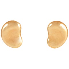 Tiffany & Co. Elsa Peretti Bean Earrings 18 Karat Yellow Gold