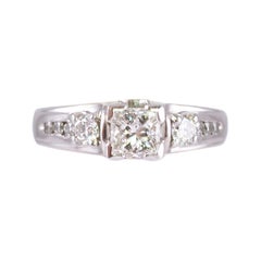 0.75 Carat Diamond Engagement Ring Set in Platinum