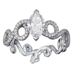 1.02 Carat E/VS2 Marquise Cut White Diamond Engagement Ring